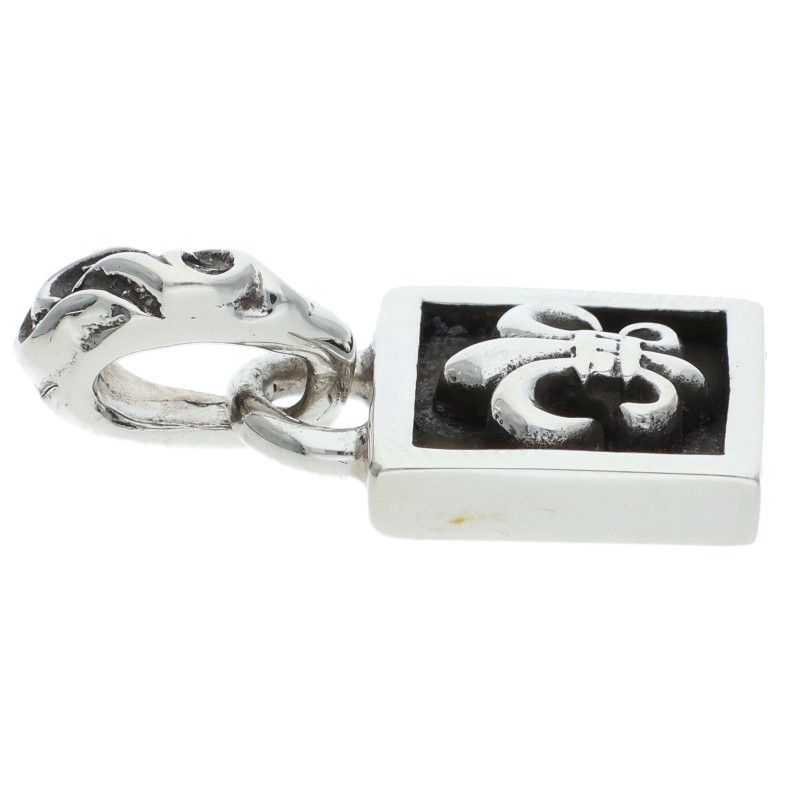 Chrome Hearts Framed BS Fluer Charm Silver Necklace Top