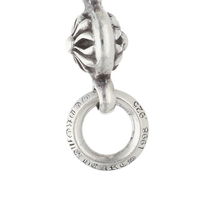 Chrome Hearts Tny CH Crs 1 Ball Tiny Ch Cross Silver Necklace Top
