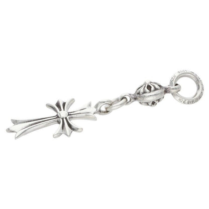 Chrome Hearts Tny CH Crs 1 Ball Tiny Ch Cross Silver Necklace Top