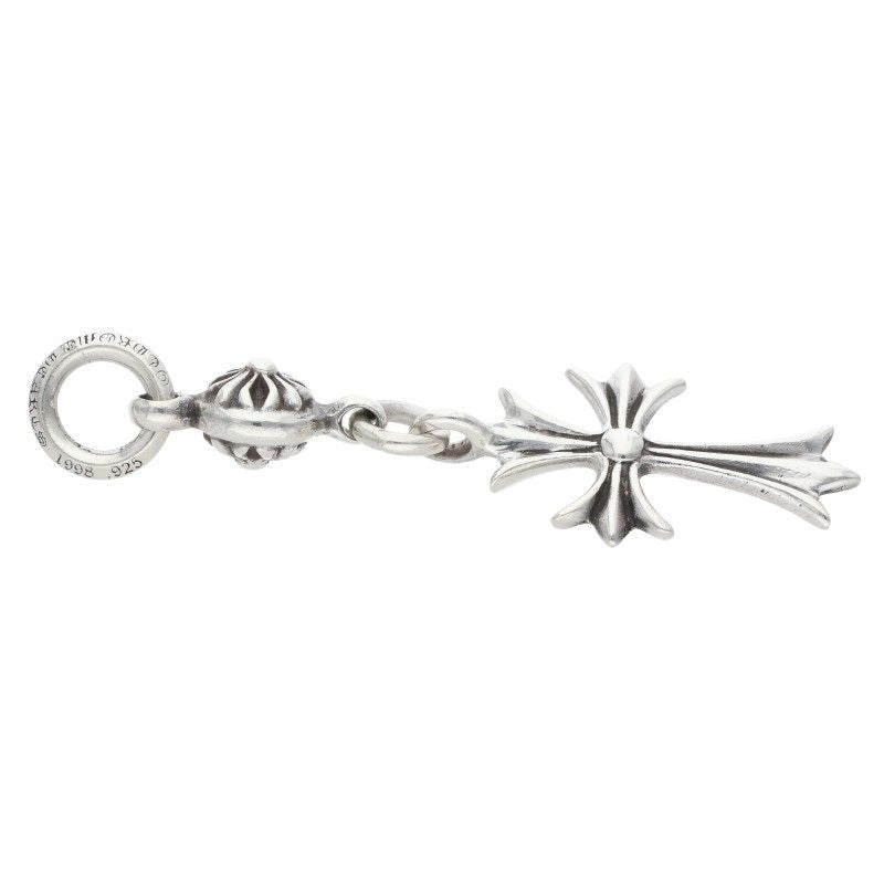 Chrome Hearts Tny CH Crs 1 Ball Tiny Ch Cross Silver Necklace Top