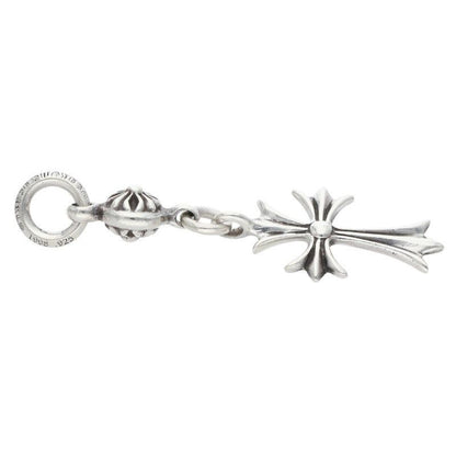 Chrome Hearts Tny CH Crs 1 Ball Tiny Ch Cross Silver Necklace Top