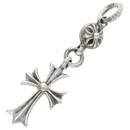 Chrome Hearts Tny CH Crs 1 Ball Tiny Ch Cross Charm Silver Necklace Top