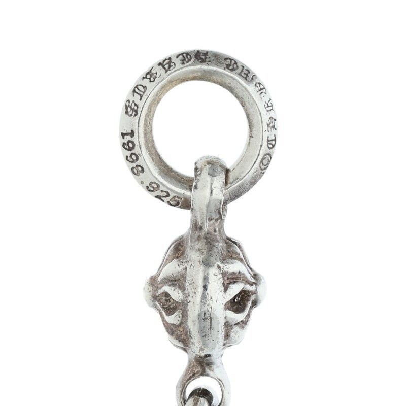 Chrome Hearts Tny CH Crs 1 Ball Tiny Ch Cross Charm Silver Necklace Top