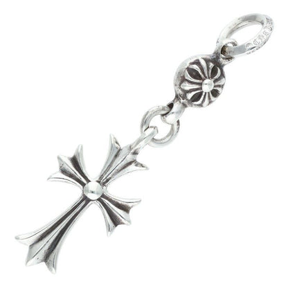 Chrome Hearts Tny CH Crs 1 Ball Tiny Ch Cross Charm Silver Necklace Top