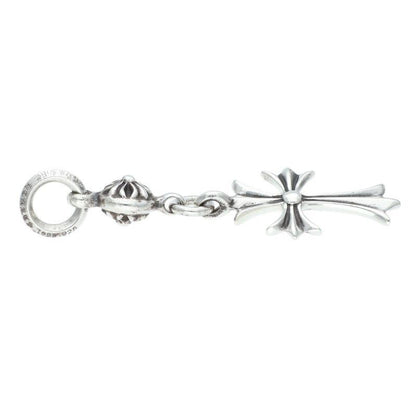 Chrome Hearts Tny CH Crs 1 Ball Tiny Ch Cross Charm Silver Necklace Top