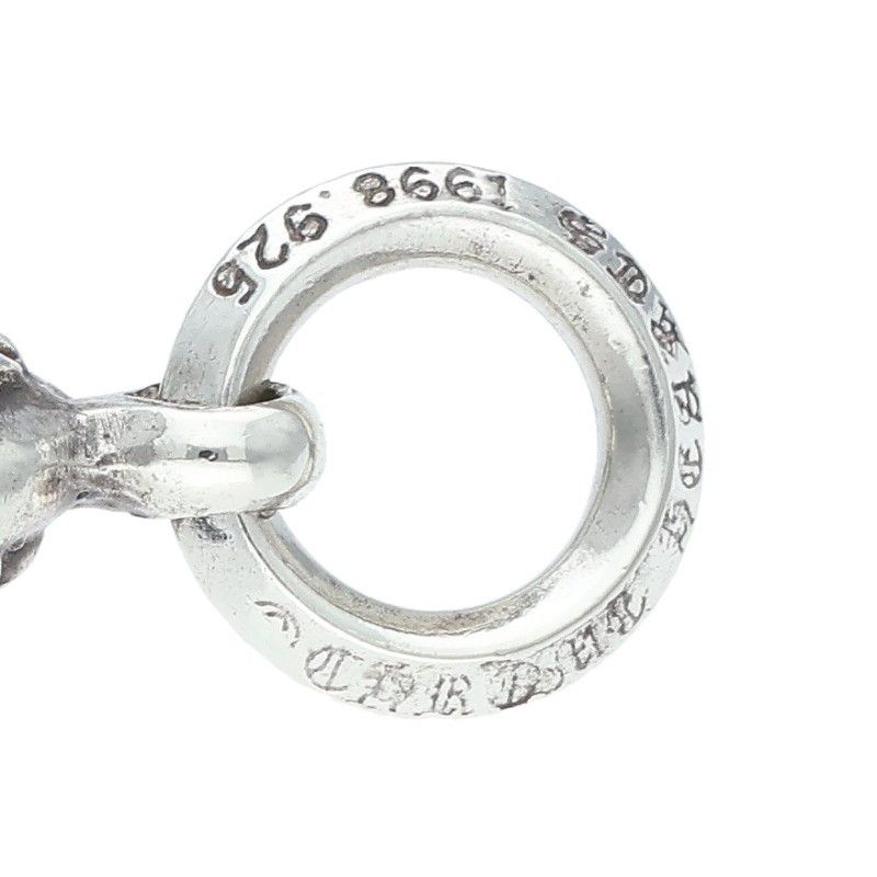 Chrome Hearts Tny CH Crs 1 Ball Tiny Ch Cross Charm Silver Necklace Top