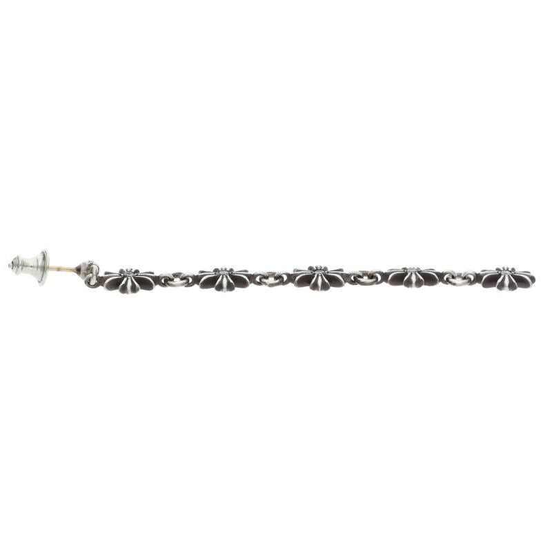 Chrome Hearts Tiny CH Pls Dia 5 Ech Plus 5 Drop 5 Diamond Silver Earrings