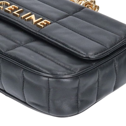Celine Chain Strap Logo Leather Shoulder Bag