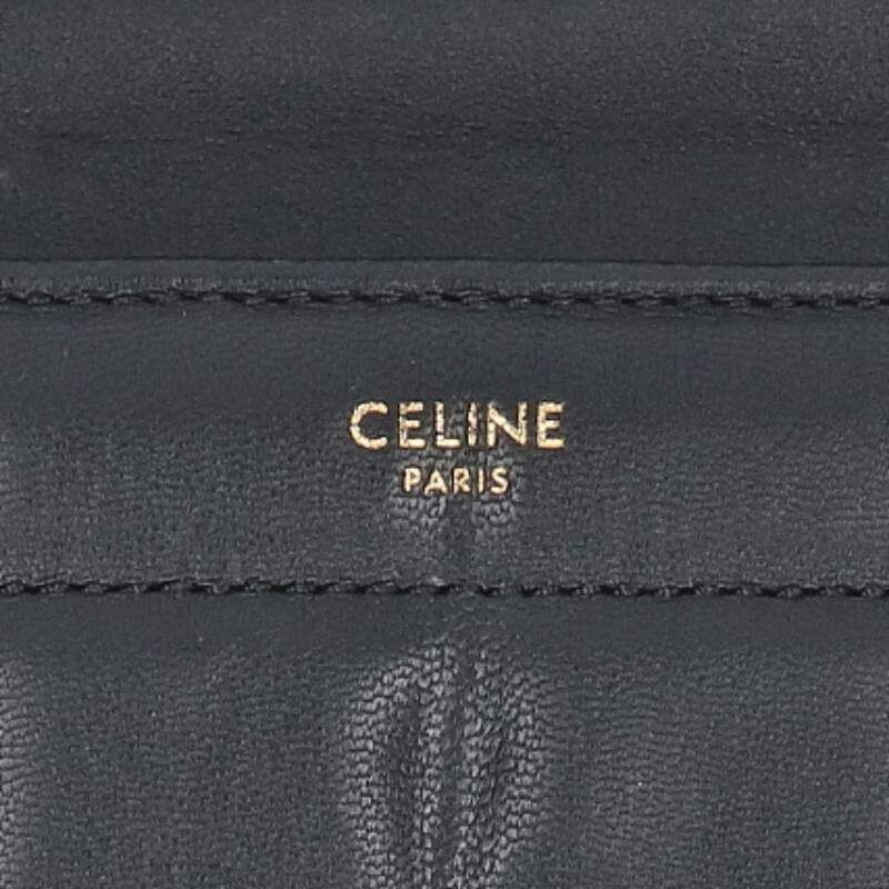 Celine Chain Strap Logo Leather Shoulder Bag