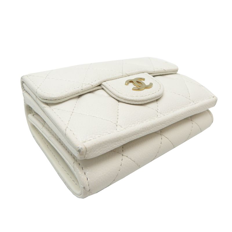 Chanel Trifold Wallet Wallets White
