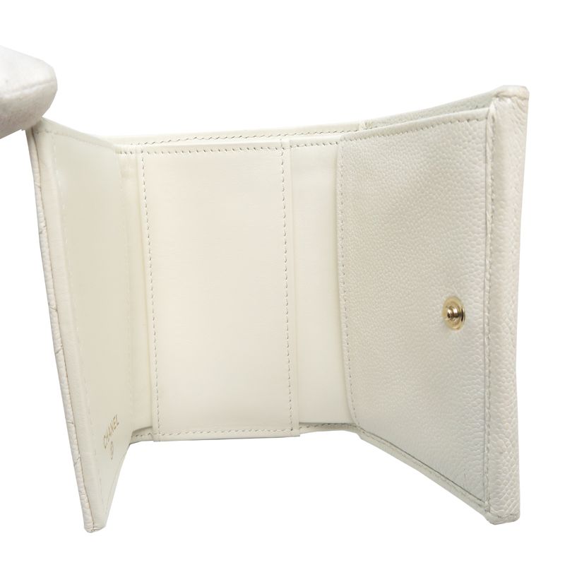 Chanel Trifold Wallet Wallets White