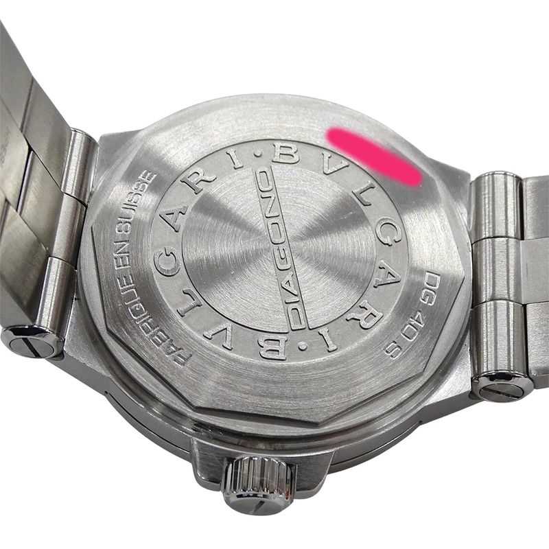 Bvlgari Watch Diagono Date Automatic Winding at Stainless Steel Silver Polished