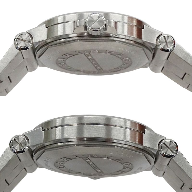Bvlgari Watch Diagono Date Automatic Winding at Stainless Steel Silver Polished
