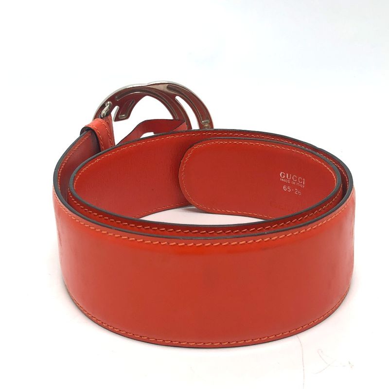 Gucci Belt GG Logo 032 194 Leather Orange