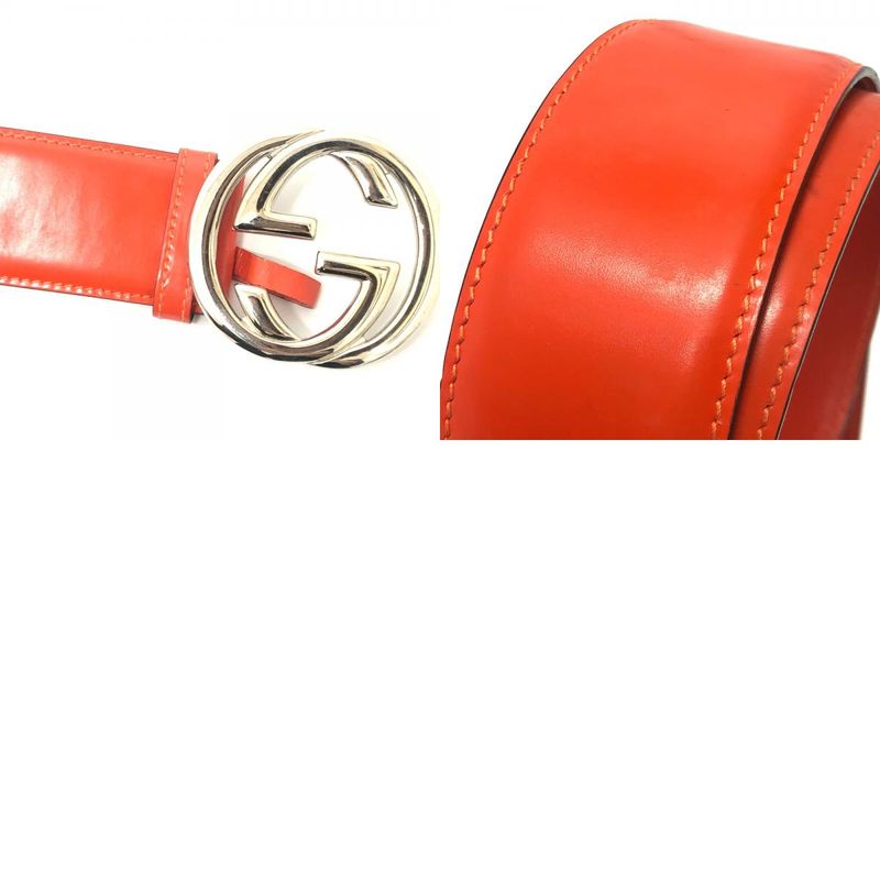 Gucci Belt GG Logo 032 194 Leather Orange
