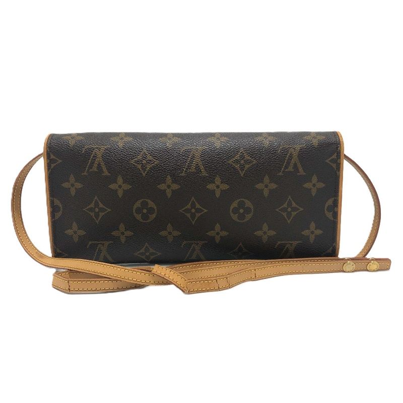 Louis Vuitton Shoulder Bag Pochette Twin GM Monogram Canvas Brown