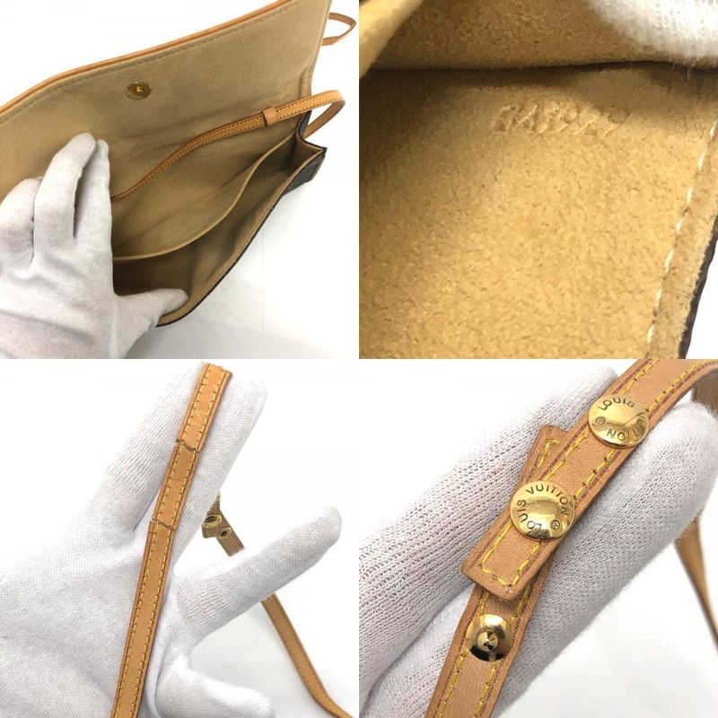 Louis Vuitton Shoulder Bag Pochette Twin GM Monogram Canvas Brown