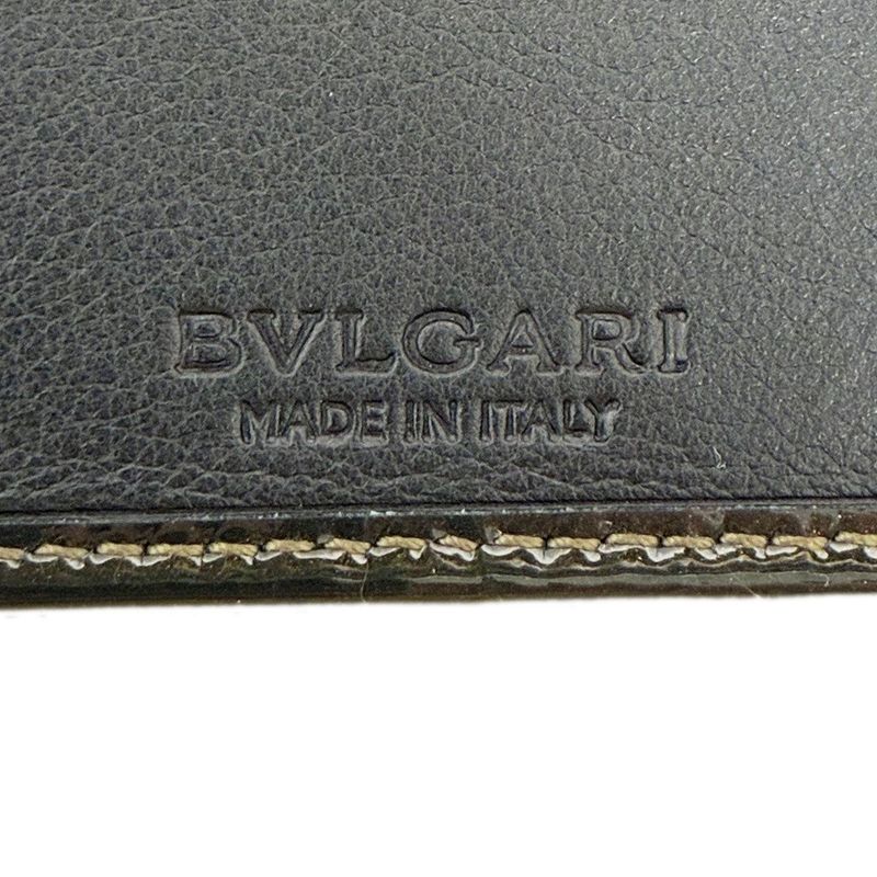 Bvlgari Wallet Leoni Canvas Enamel Patent