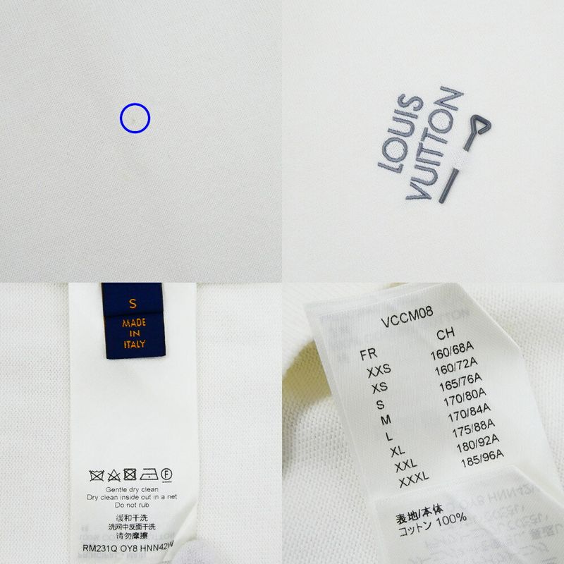 Louis Vuitton Signature Short Sleeve T-Shirt White S Cotton