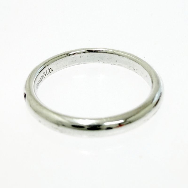 Tiffany & Co Silver Stacking Band Ring Red 925 Engraved