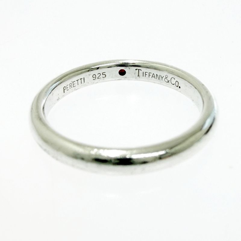 Tiffany & Co Silver Stacking Band Ring Red 925 Engraved