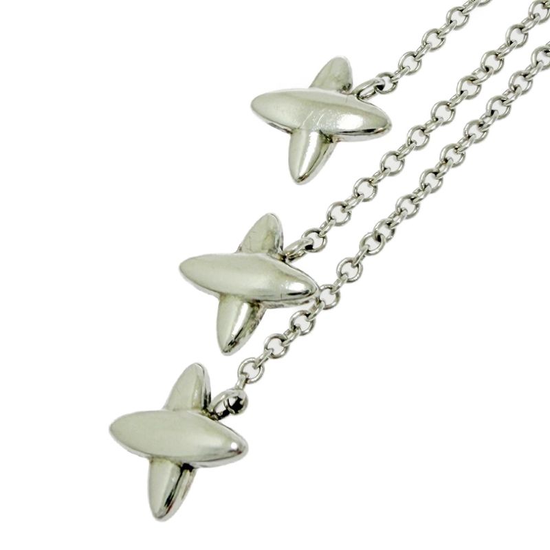 Tiffany & Co Silver Signature Triple Drop Necklace 925 Engraved