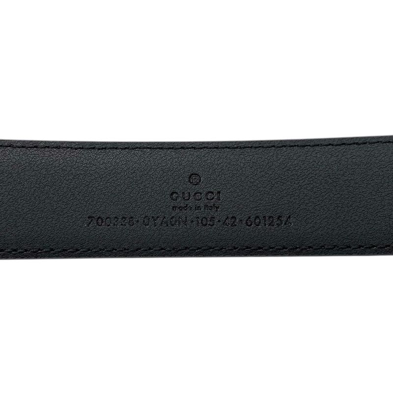 Gucci Belt Mini Horsebit Leather Black Silver