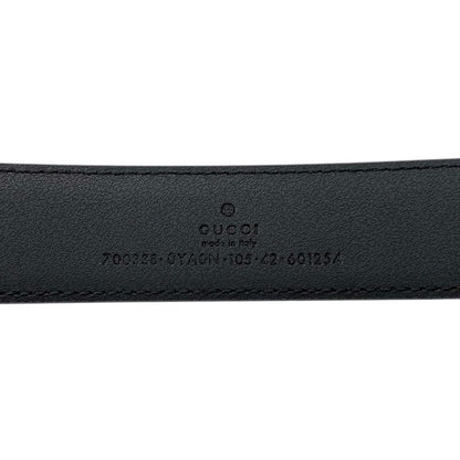 Gucci Belt Mini Horsebit Leather Black Silver