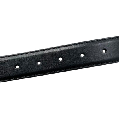 Gucci Belt Mini Horsebit Leather Black Silver