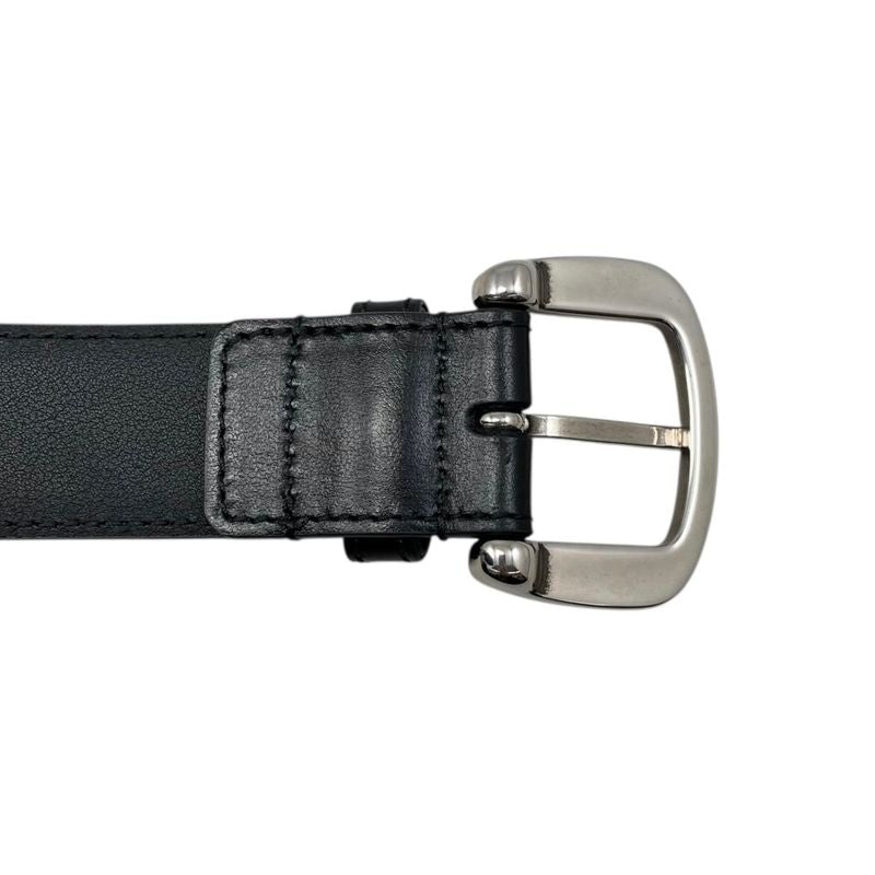 Gucci Belt Mini Horsebit Leather Black Silver