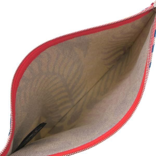 Hermes Canvas Clutch Multicolor