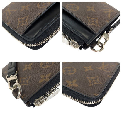 Louis Vuitton Monogram Macassar Zippy Dragonne Brown Black Silver Wallet