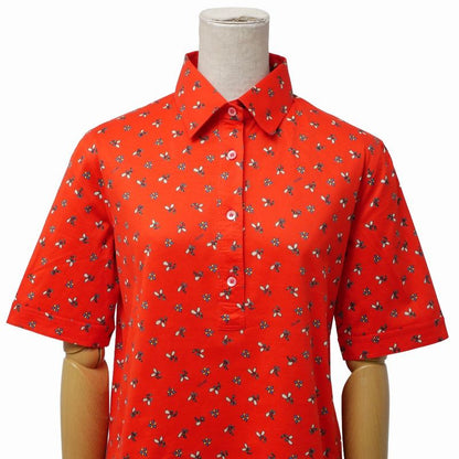 Celine Vintage Short Sleeve Shirt 42 Half Button Pullover Sweater