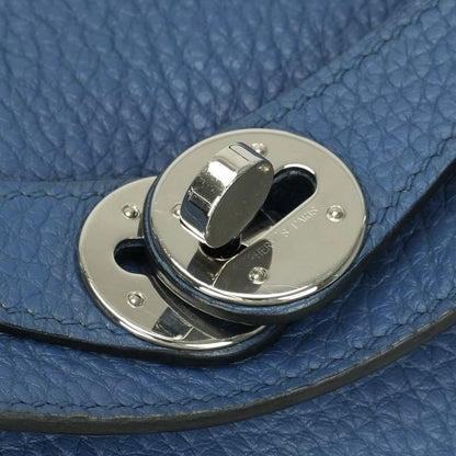 Hermes Lindy 26 Verso Tote Shoulder Bag Taurillon Clemence Blueagate Grismouette