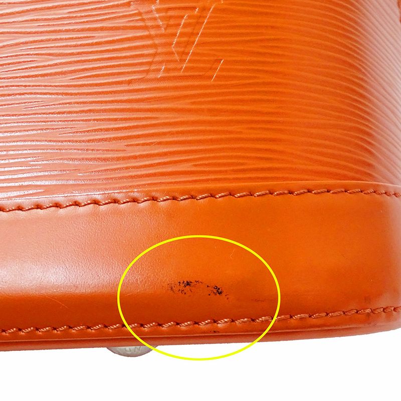 Louis Vuitton Bag Handbag Epi Leather Alma PM Piment Orange Handheld Vivid
