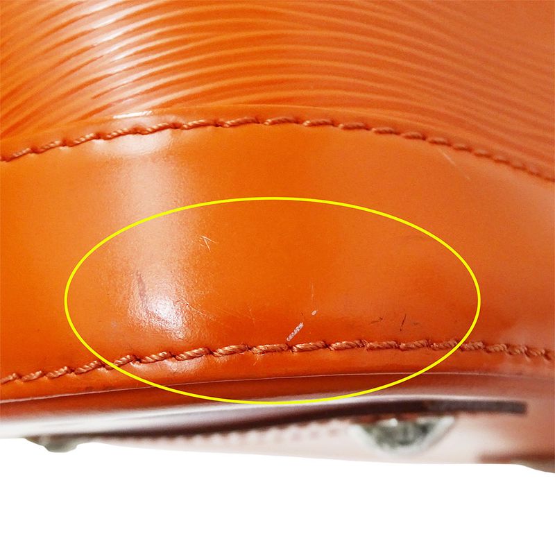 Louis Vuitton Bag Handbag Epi Leather Alma PM Piment Orange Handheld Vivid