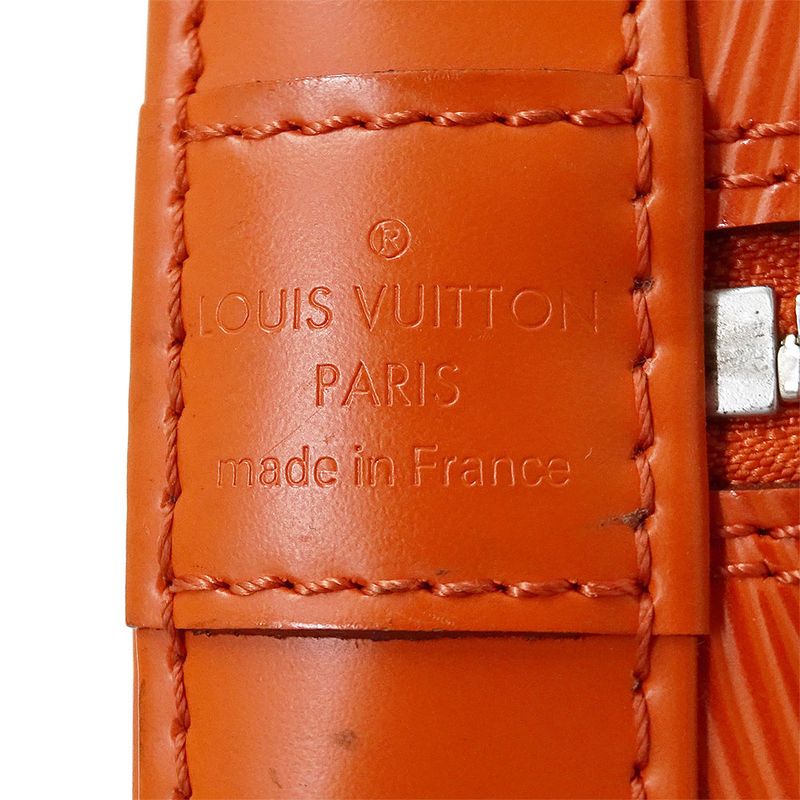 Louis Vuitton Bag Handbag Epi Leather Alma PM Piment Orange Handheld Vivid