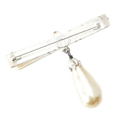 Dior Galliano Era Bijou Pearl Pin Brooch Champagne Gold