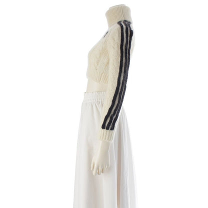 Gucci Adidas Mohair Sideline High Neck Sweater Knit Top White Xxs