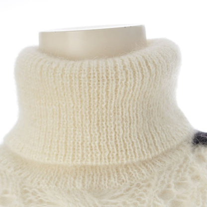 Gucci Adidas Mohair Sideline High Neck Sweater Knit Top White Xxs
