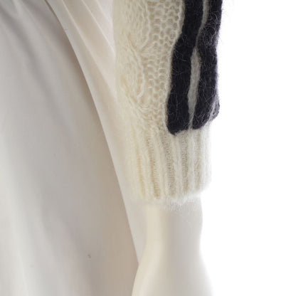 Gucci Adidas Mohair Sideline High Neck Sweater Knit Top White Xxs