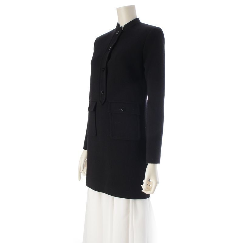 Saint Laurent Wool Dress Tunic Formal Black