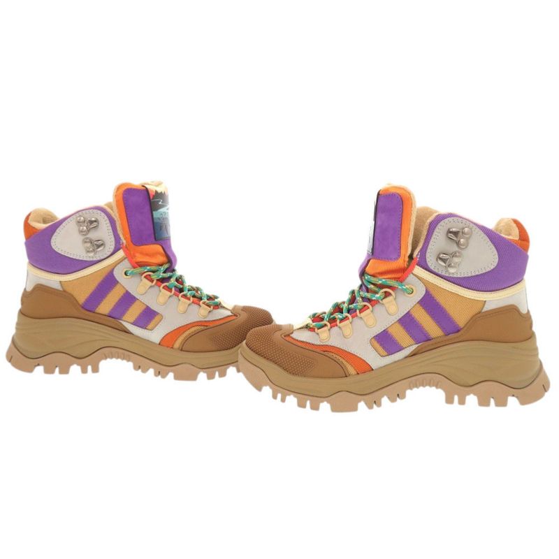 Gucci Adidas 37.5 Canvas Rubber Multicolor Trekking Shoes Short Boots