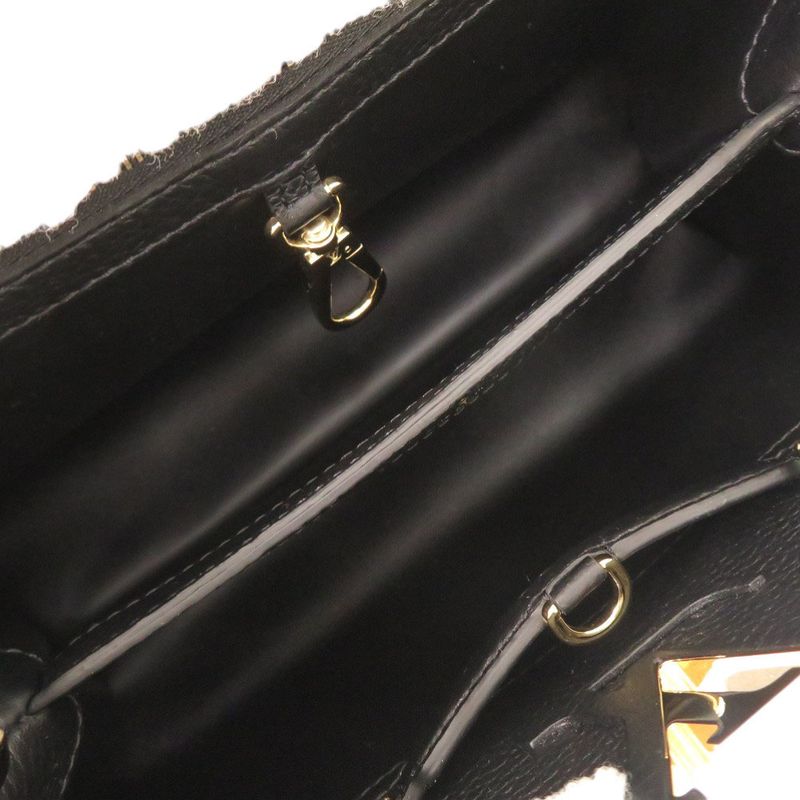 Louis Vuitton Capucines MM IC Taurillon Leather Shearling Black Handbag