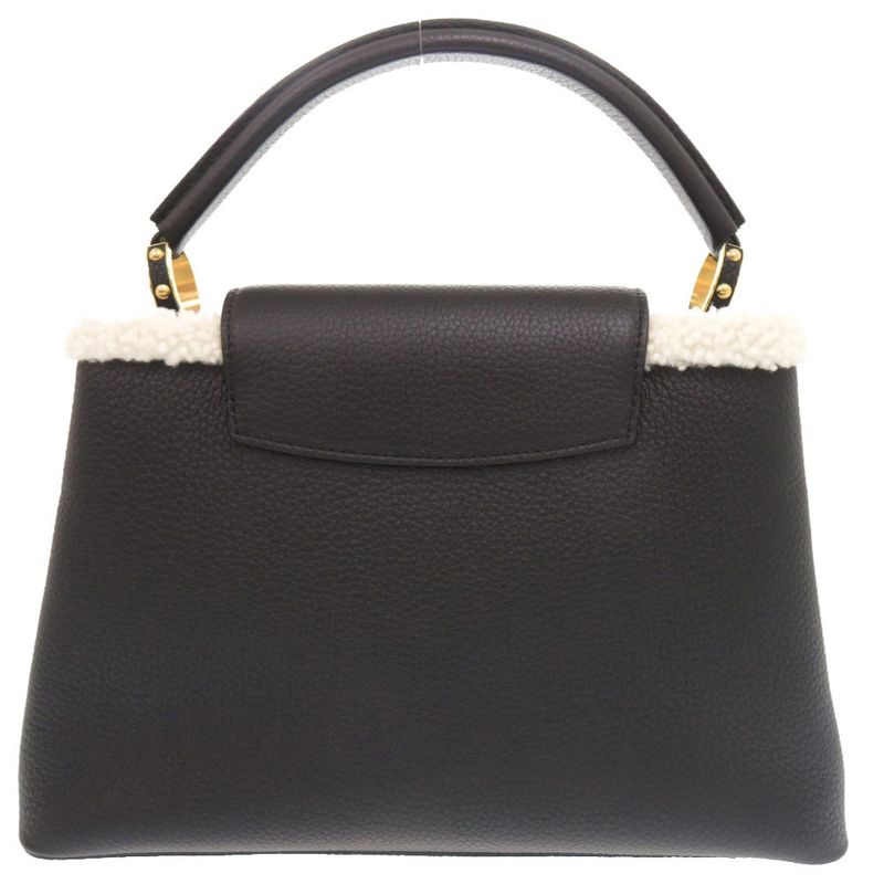 Louis Vuitton Capucines MM IC Taurillon Leather Shearling Black Handbag