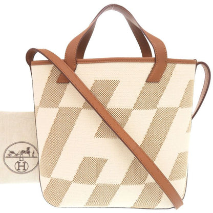 Hermes Hambier PM Voswift Toile Gold Tote Shoulder Bag