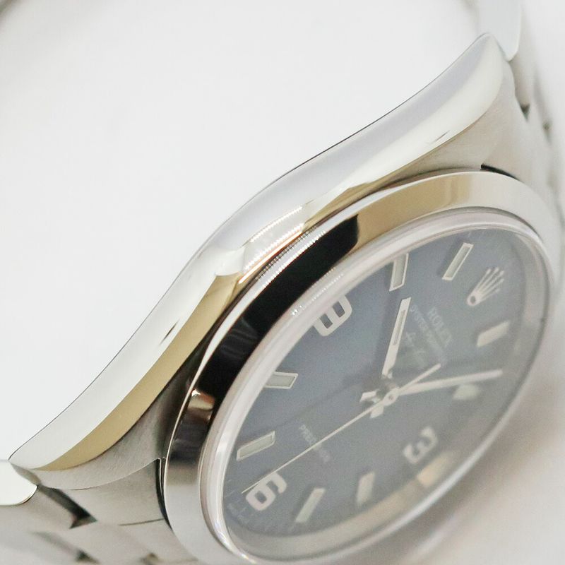 Rolex Polished Air King No Blue Arabia SS Watch Automatic Winding