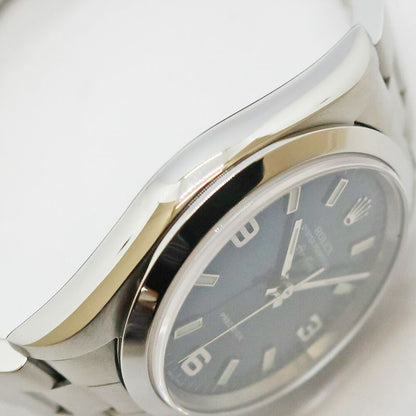 Rolex Polished Air King No Blue Arabia SS Watch Automatic Winding