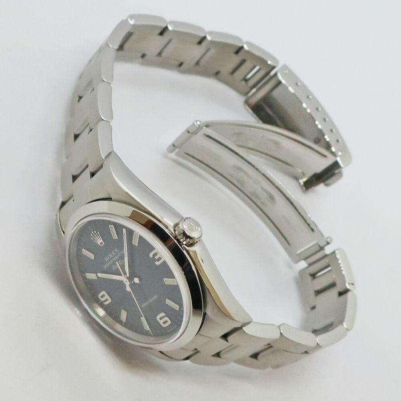Rolex Polished Air King No Blue Arabia SS Watch Automatic Winding