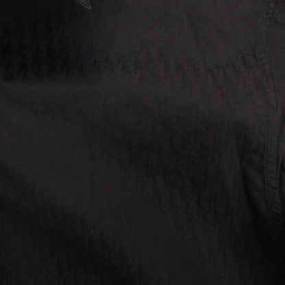 Dior Homme Cotton Jacquard Shirt Long Sleeve Logo All Over Pattern 39 Black